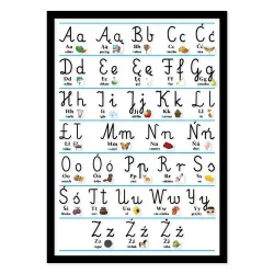 Alfabet Nauka Literek (Plansze Edukacyjne A3)