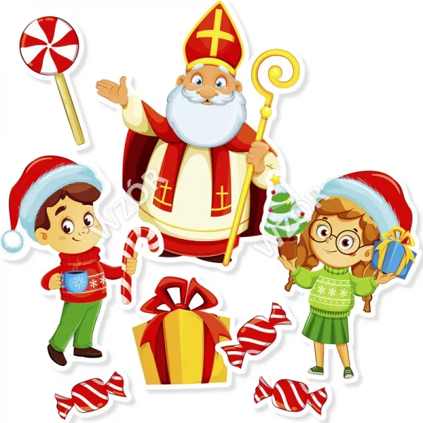 Dekoracje Święty Mikołaj (na mikołajki w szkole i przedszkolu)
