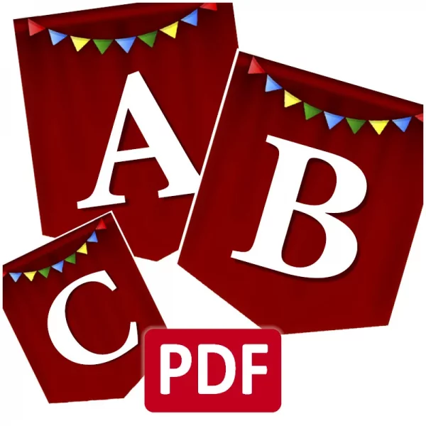 Girlandy (Cały Alfabet) do wydruku PDF