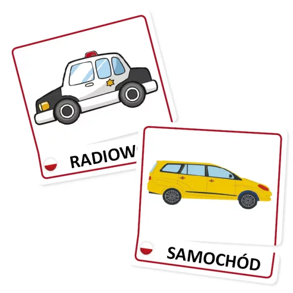 Fiszki Pojazdy (karty obrazkowe Flashcards)