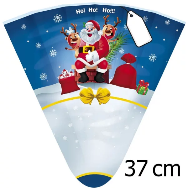     Świąteczne Rożki Obfitości z Mikołajem (37cm)