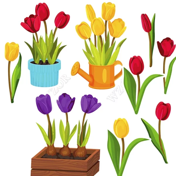 Wiosenne kwiaty - Tulipany (dekoracja)