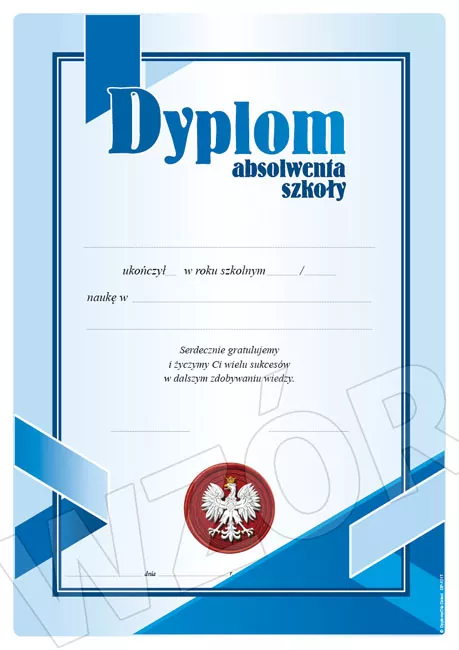 Dyplom Absolwenta Szkoły (wersja z tekstem)