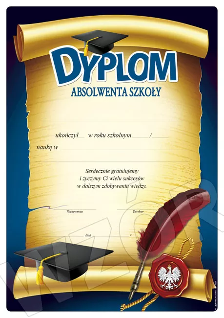 Dyplom Absolwenta Szkoły DP-122 (wersja z tekstem)