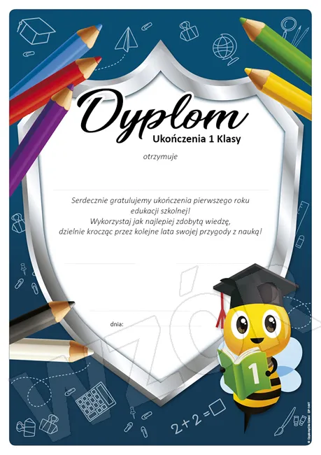 Dyplom Ukończenia 1 Klasy DP-144T (z tekstem)