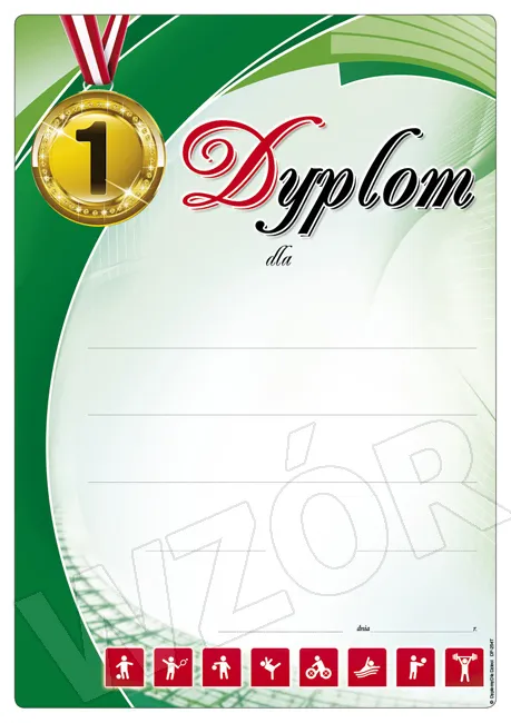 Dyplom Sportowy DP254T (wersja z tekstem)