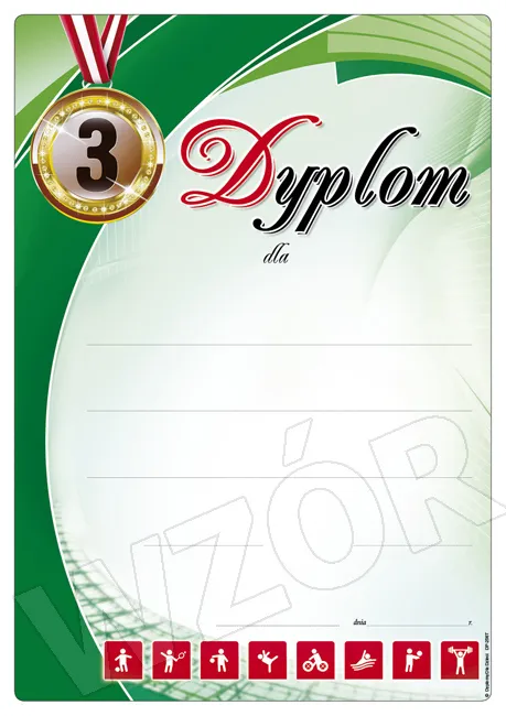 Dyplom Sportowy DP256T (wersja z tekstem)