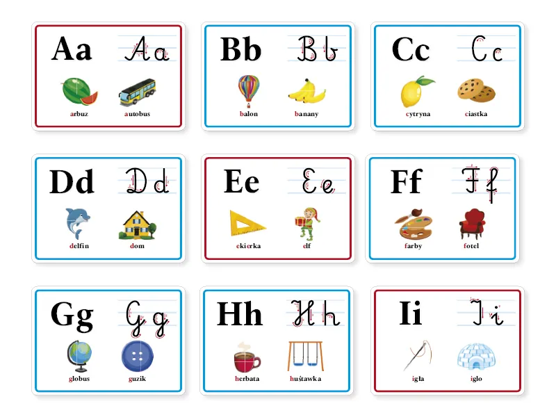Alfabet Spółgłoski i Samogłoski (Plansze Edukacyjne) E-106