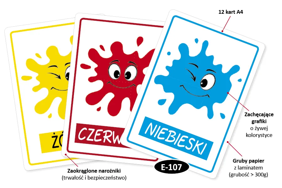 Kolory Język Polski (Plansze Edukacyjne) E-107