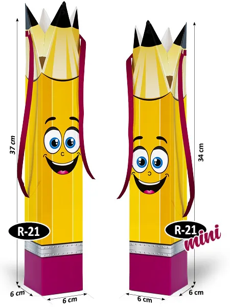 Porównanie rozmiarów Wesołego Ołówka