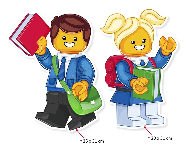 Rozmiar Dekoracje szkolne na dzień klocków Lego, D-265