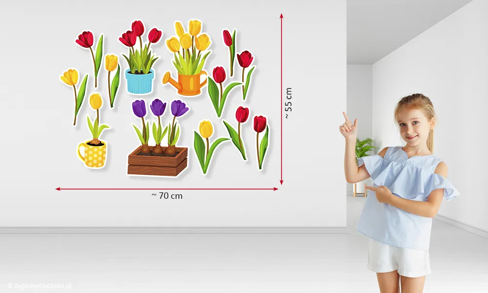 Dekoracje do przedszkola: Tulipany, D-292