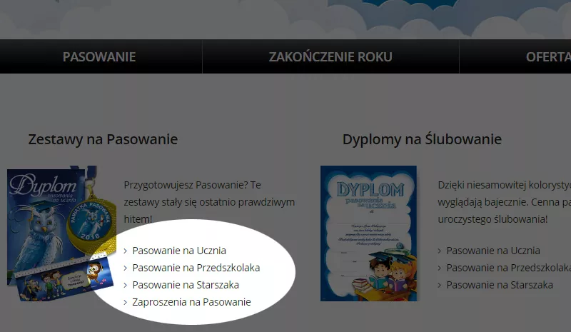 Wyszukiwarka Strona Głównia sklepu DyplomyDlaDzieci.pl