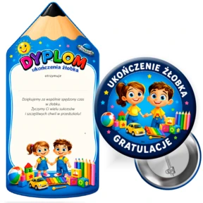 Zestaw Ukończenie Żłobka – Przypinka z Dyplomem (lub bez)