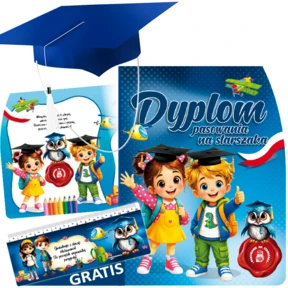 Zestaw Pasowanie na Starszaka – Dyplom, Biret, Zakładka