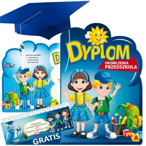 Zestaw Ukończenie Przedszkola – Dyplom, Biret, Zakładka